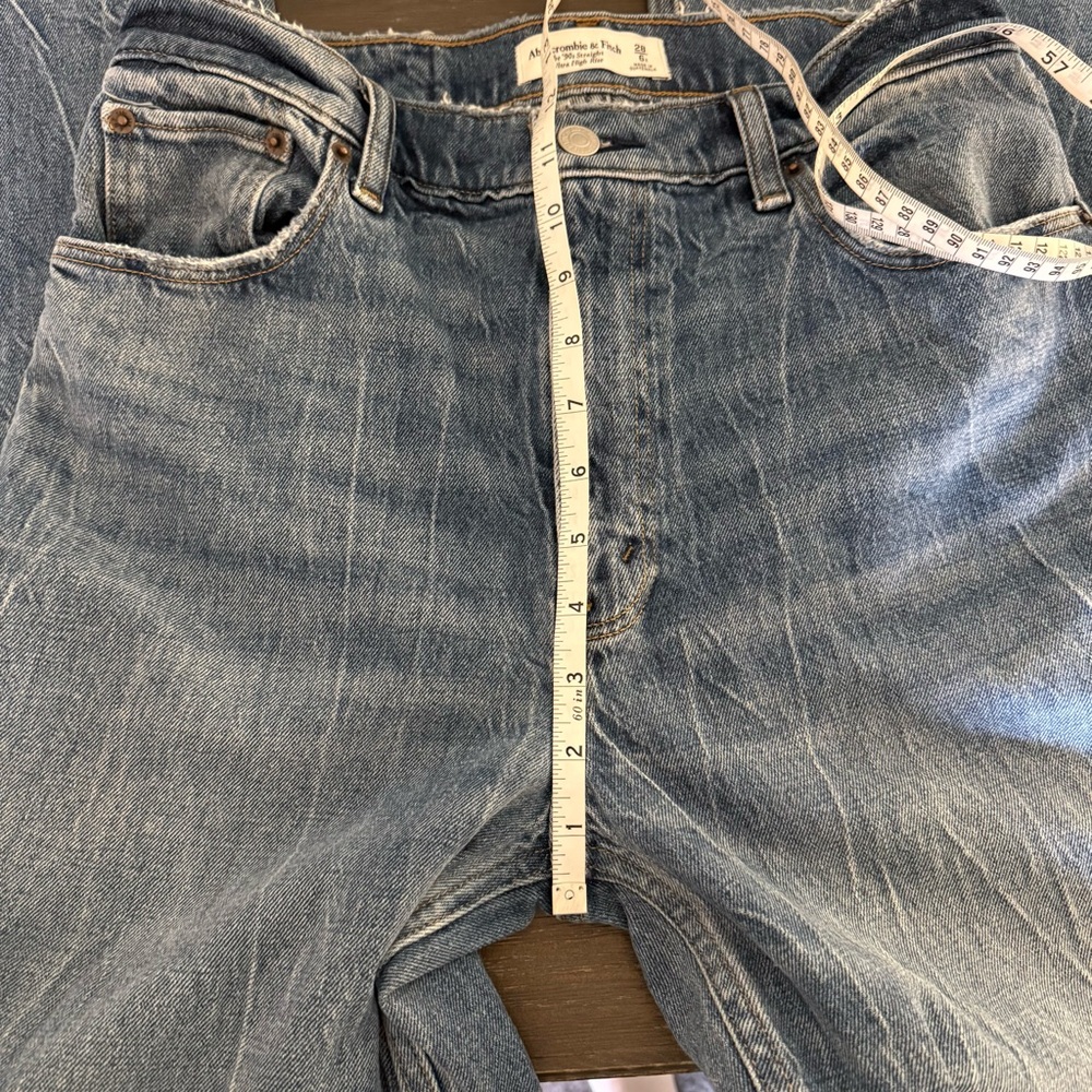 Abercrombie & Fitch Women’s 90’s Straight Leg Jeans Ultra High Rise Size 6/28 - Picture 6 of 10